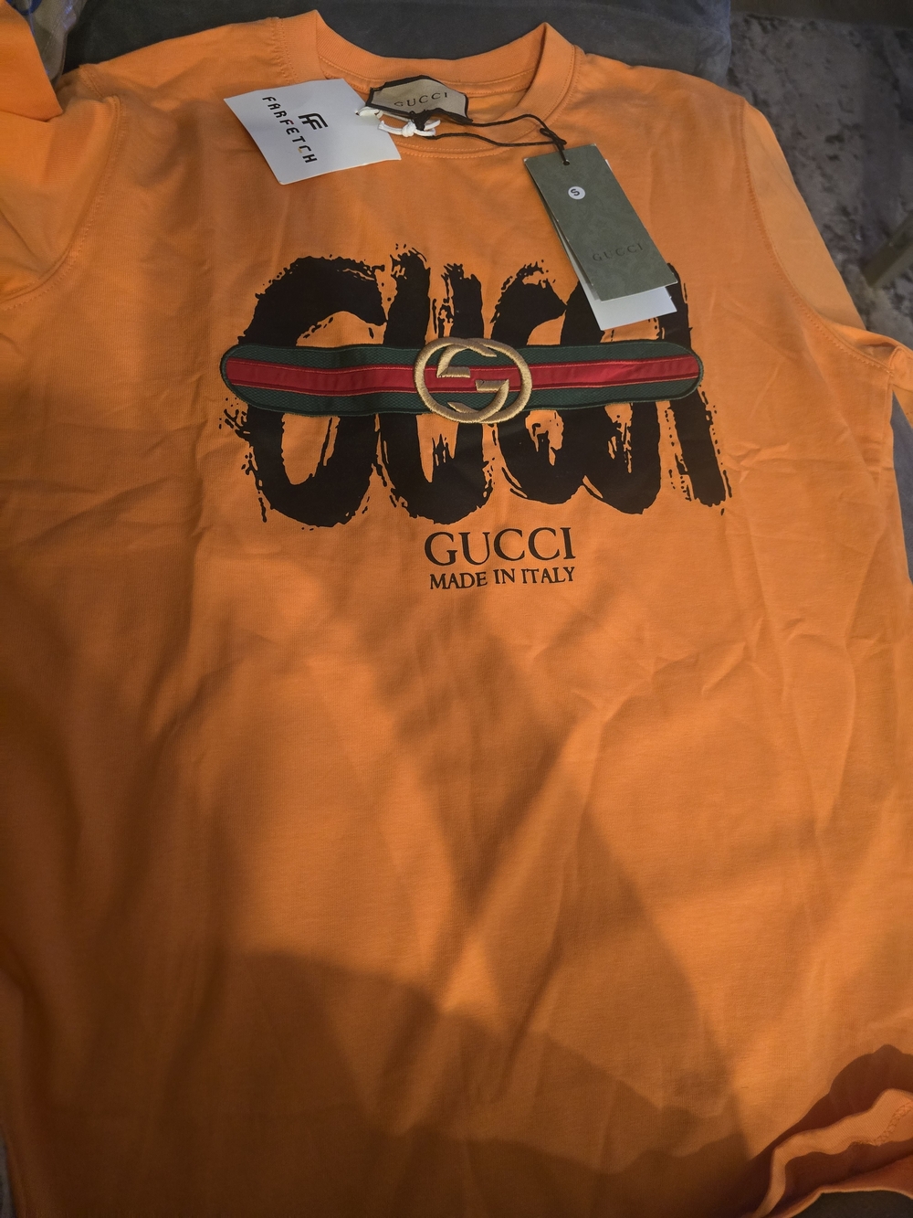 Gucci Orange Logo Graphic Unisex T-Shirt
